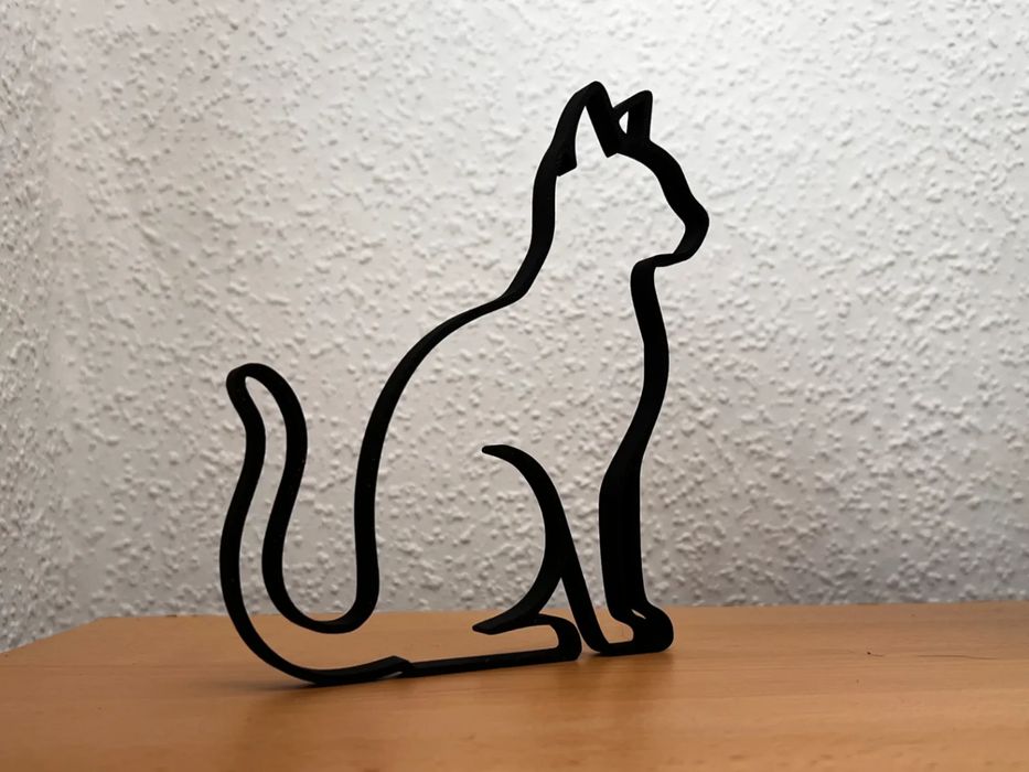 Decorative Sitting Cat Silhouette