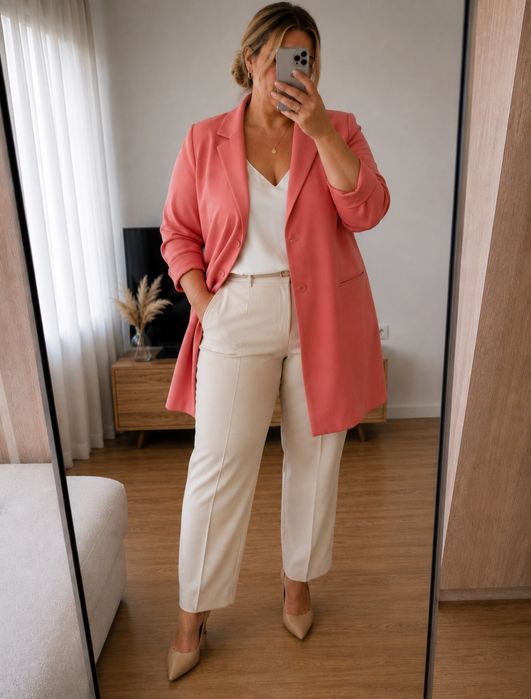 Elegancka damska marynarka Creation Prestige – vintage  plus size 50 52 54