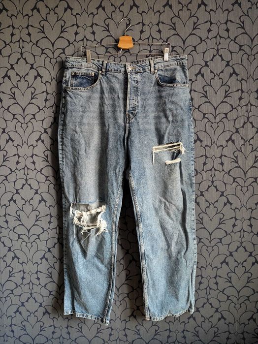 Jeansy H&M - 90s Straight High Jeans - roz. 48