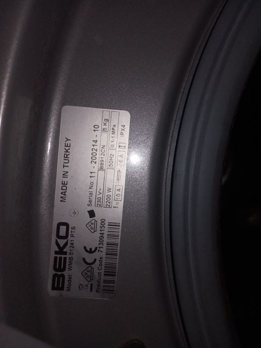 Części pralki Beko WMB 51241 PTS ( silnik , programator , drzwiczki it