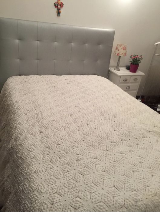 Colcha renda cama casal