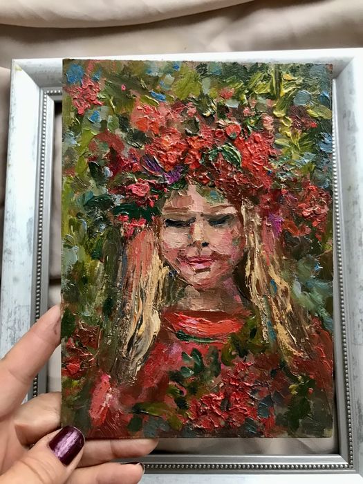 Картина Масло 13х18 см Натюрморт Живопись