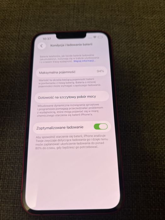 Iphone 14 128gb, 94% bateria, gwarancja