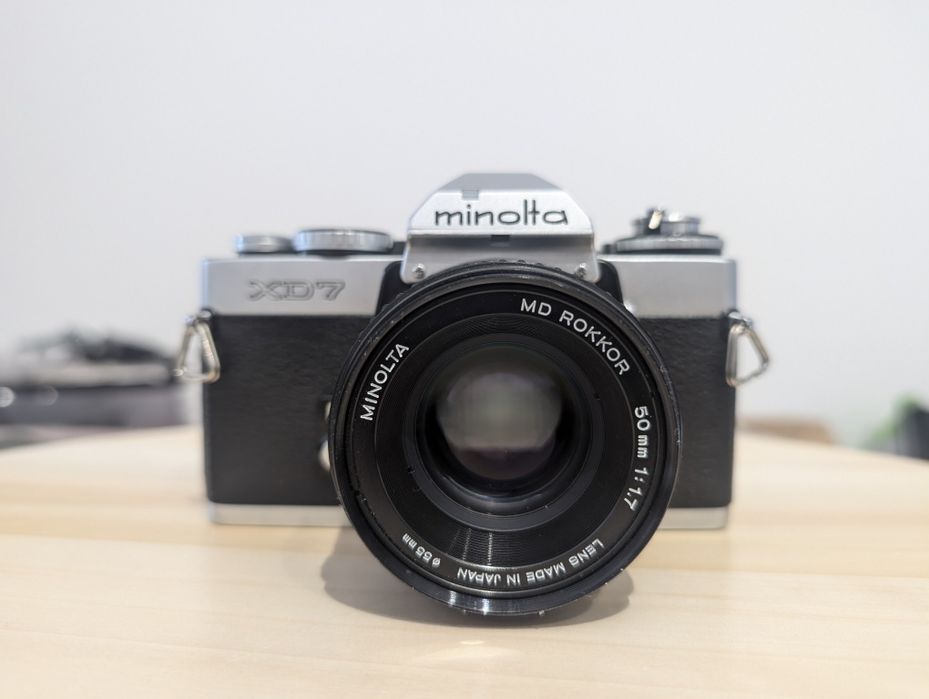 Minolta XD7 Máquina Fotográfica Analógica + duas lentes