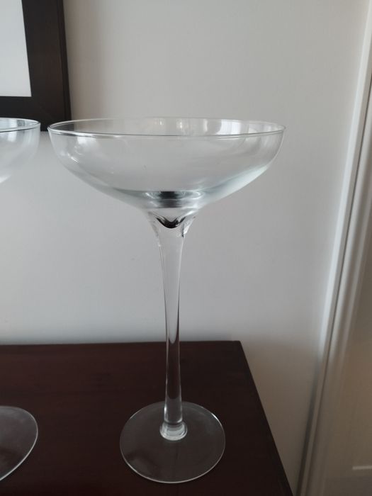 Taças de vidro 40 cm de altura