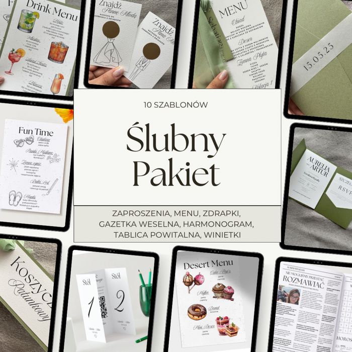 Szablony Camva - Pakiet Ślubny- Pełna Edycja