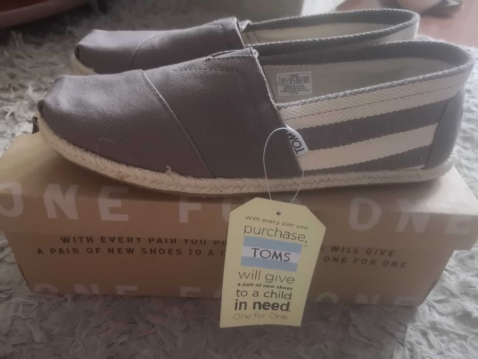 NOWE Espadryle Toms Classic, Szary, r. 39