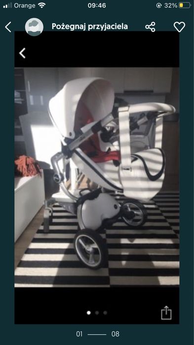 Wózek Mima Xari - stan bdb - karton i dowod zakupu