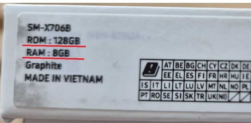 Tablet Samsung Galaxy Tab S8+ 5G 128GB / 8GB