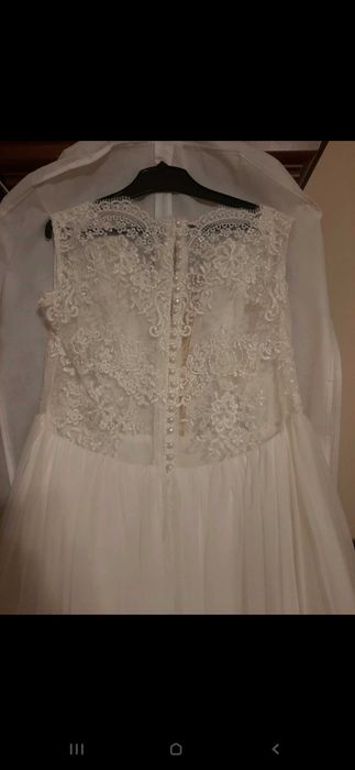 Suknia ślubna kremowa cudna zwiewna