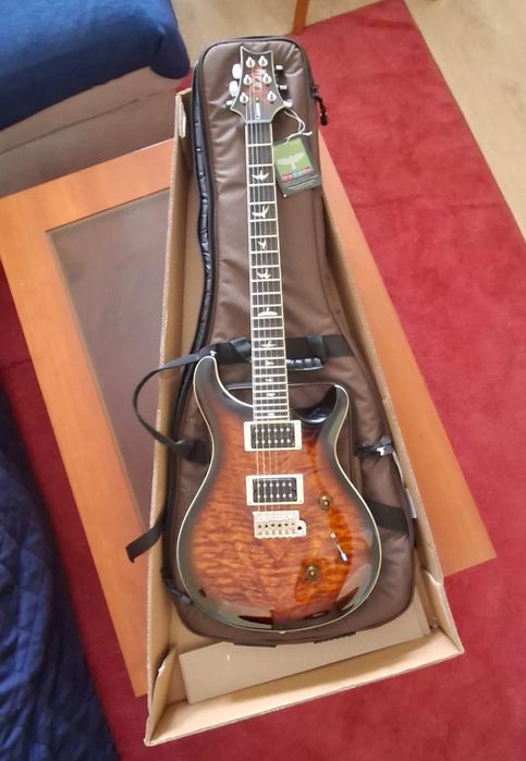 Guitarra prs se custom 24 quilt black gold burst