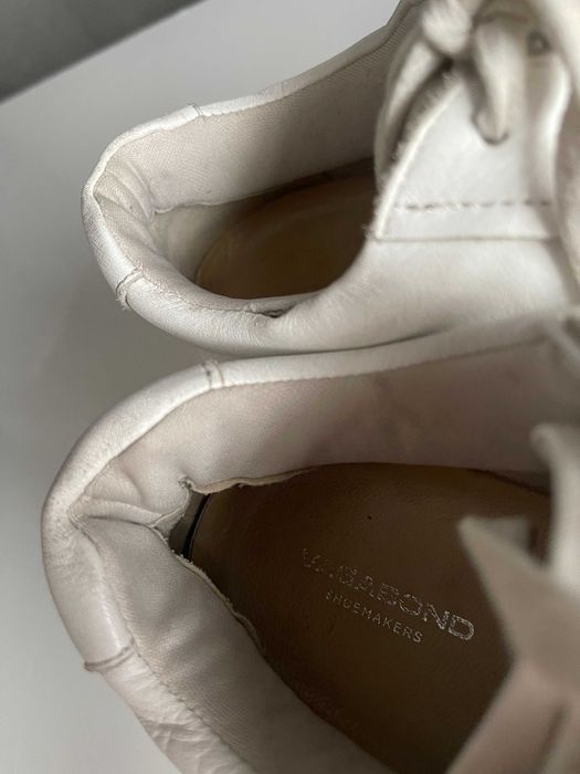 Vagabond Białe skórzane buty trampki sneakersy na platformie