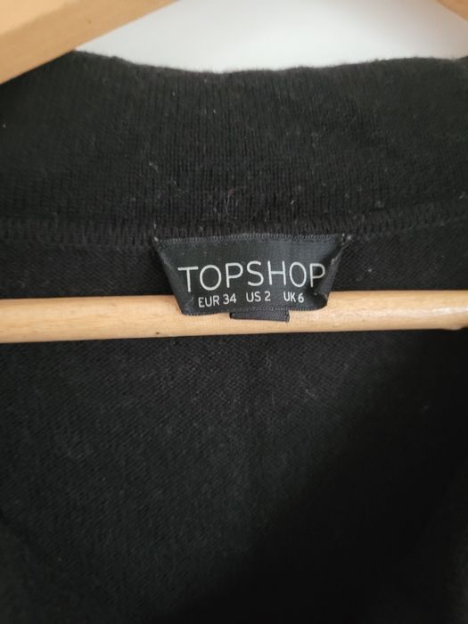 Dłuższy czarny sweter topshop