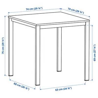 Mesa quadrada branca