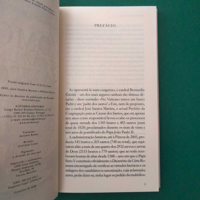 Como se Faz um Santo - José Saraiva Martins