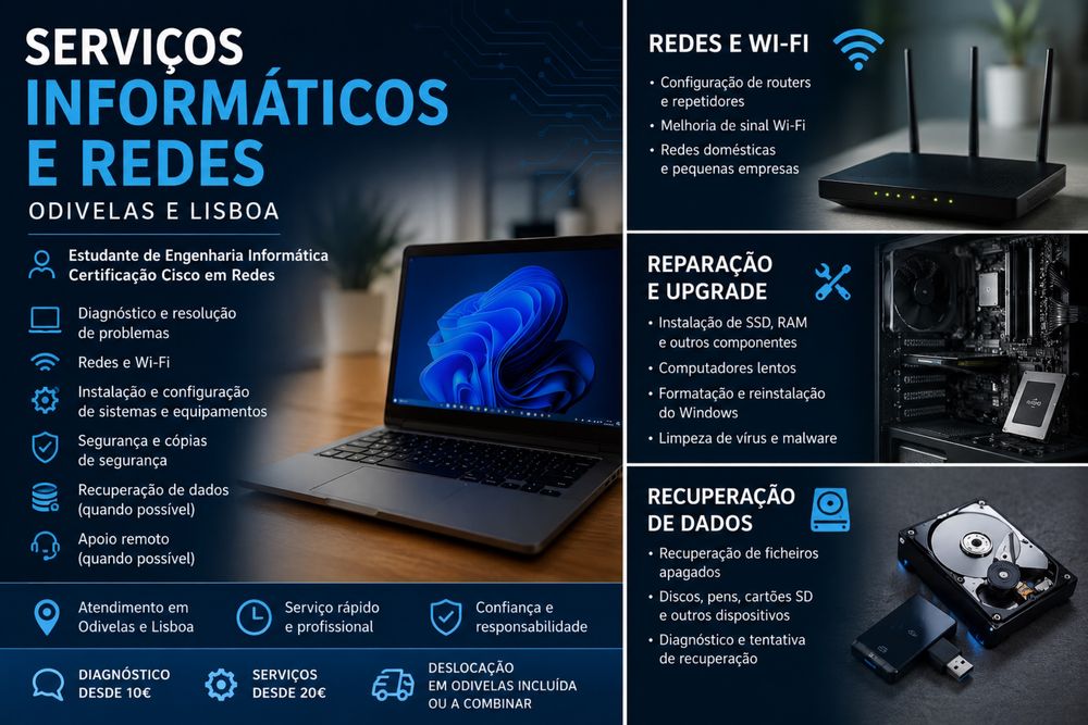 Técnico Informático - Computadores, Redes e Wi-Fi