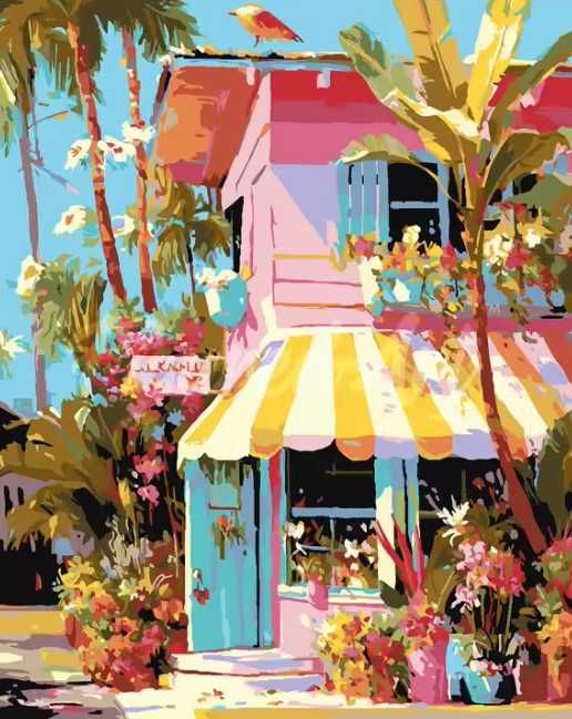 Nowy obraz różowy budynek