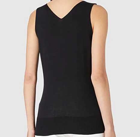 Top de malha preto em algodão e viscose da Esprit