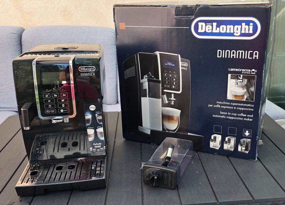 Ekspres automatyczny DeLonghi Dinamica domowy zadbany