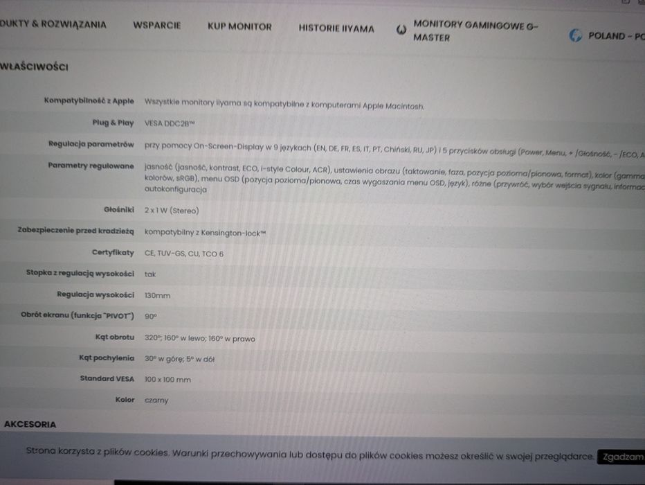 Monitor iiyama ProLite B2080HSD-B1 z głośnikami