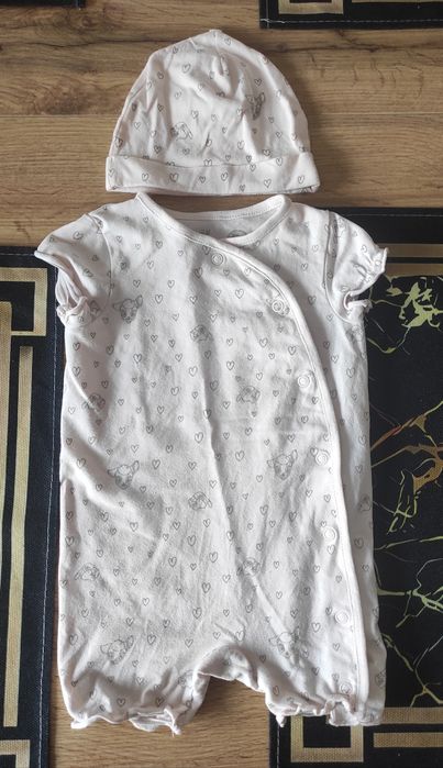 Rampers+czapka H&M ,rozm. 68 .