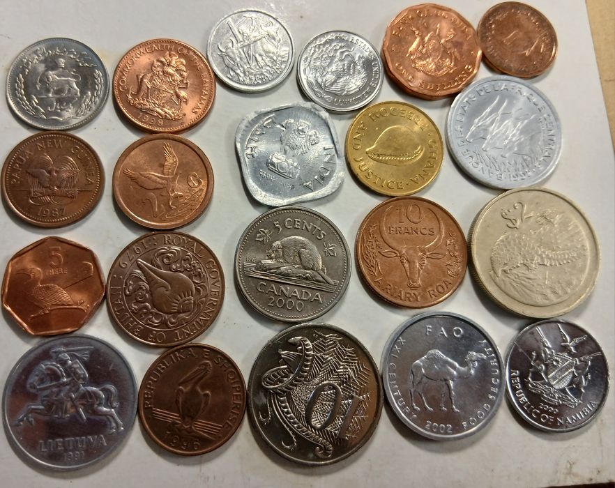 Moedas com animais