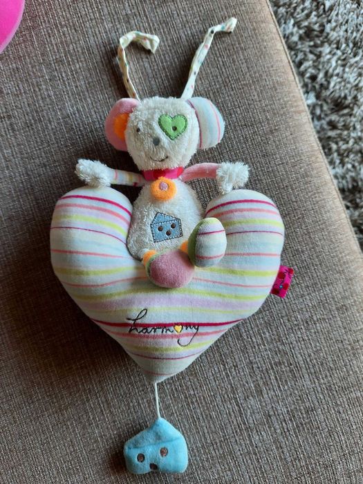 Caixa de música ursinho e almofada de pescoço criança Hello Kitty