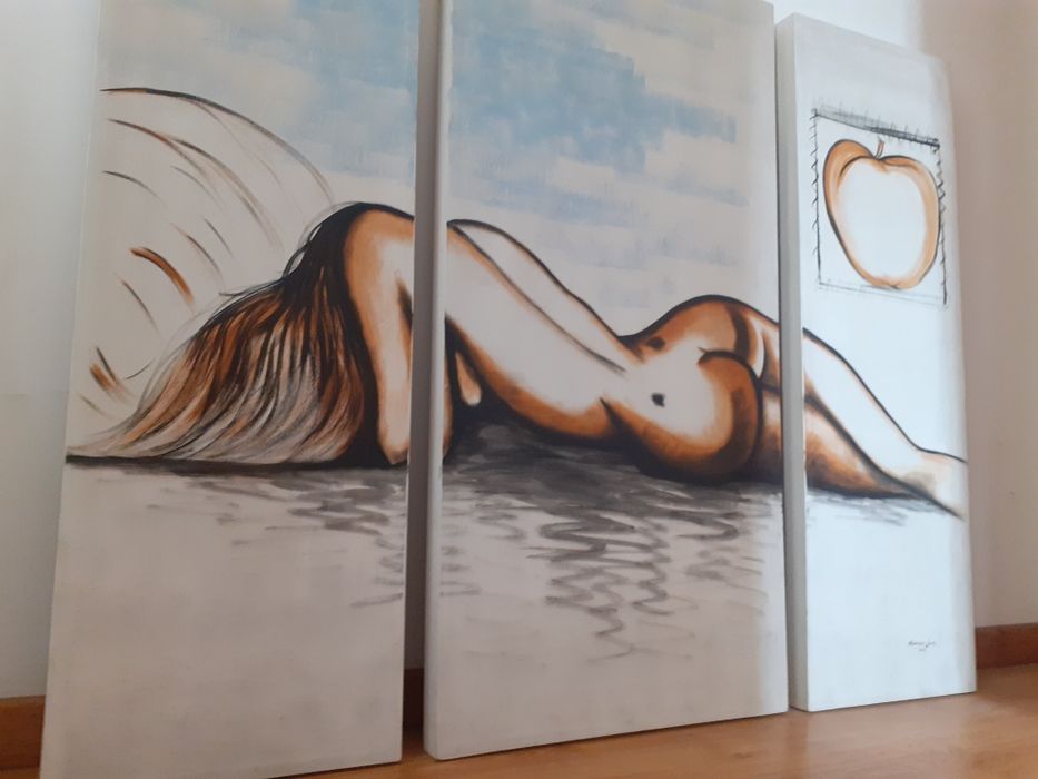 Telas pintadas quadros