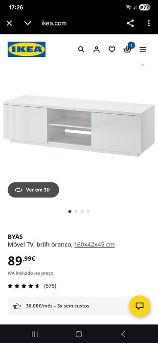 Móvel TV Ikea BYAS