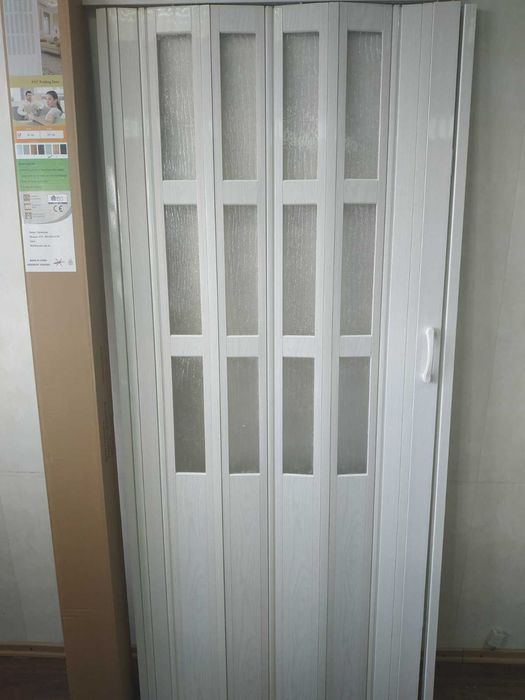 Двері гармошка напівскло 860х2030х10 мм