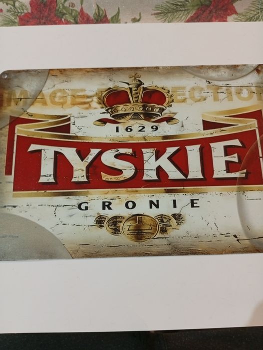 Tablica metalowa do powieszenia Polska Tyskie 30x20 cm