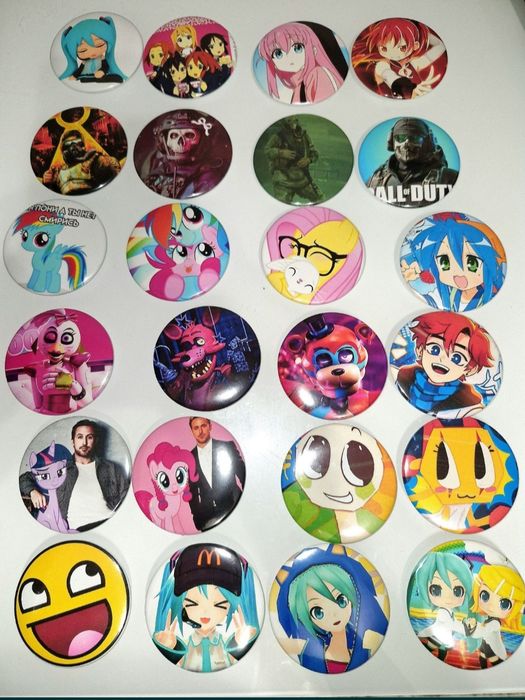 Значки на заказ, 58 мм и 25 мм