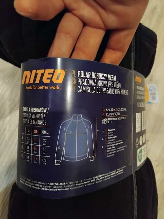 Bluza polar Niteo, rozmiar XL, nowa