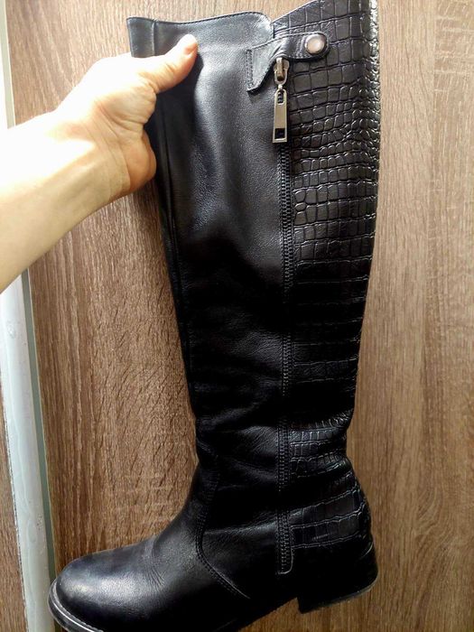Сапоги женские кожа