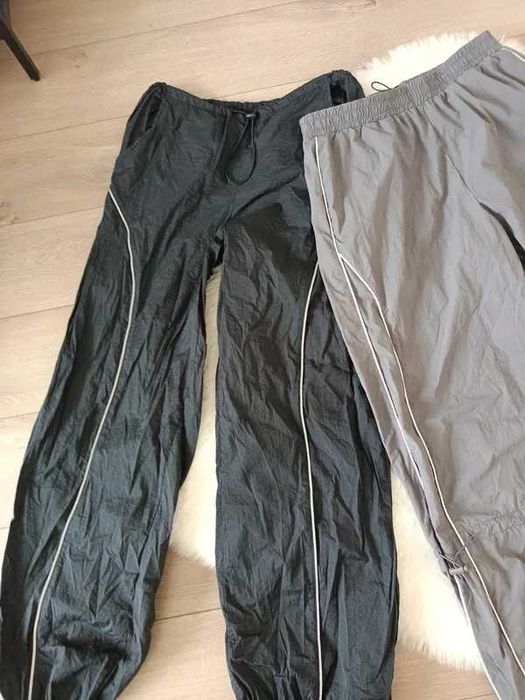 2x spodnie kreszowe ortalionowe XS-M