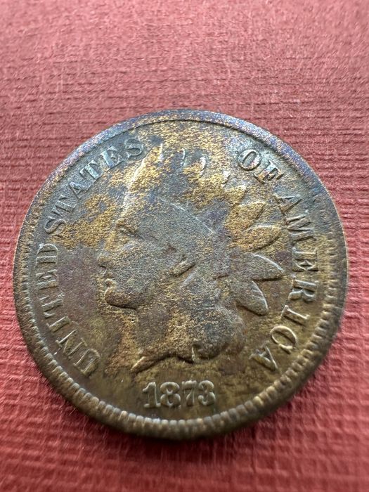 One cent 1873 USA Stany Zjednoczone open 3 SKRĘTKA