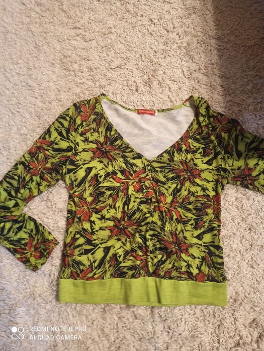 Трикотаж принт с длинными рукавами