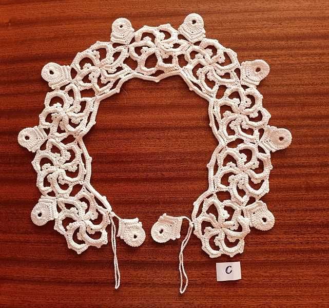 Kołnierzyk szydełkowy / śliczny - biały / z kuferka babci / rękodzieło