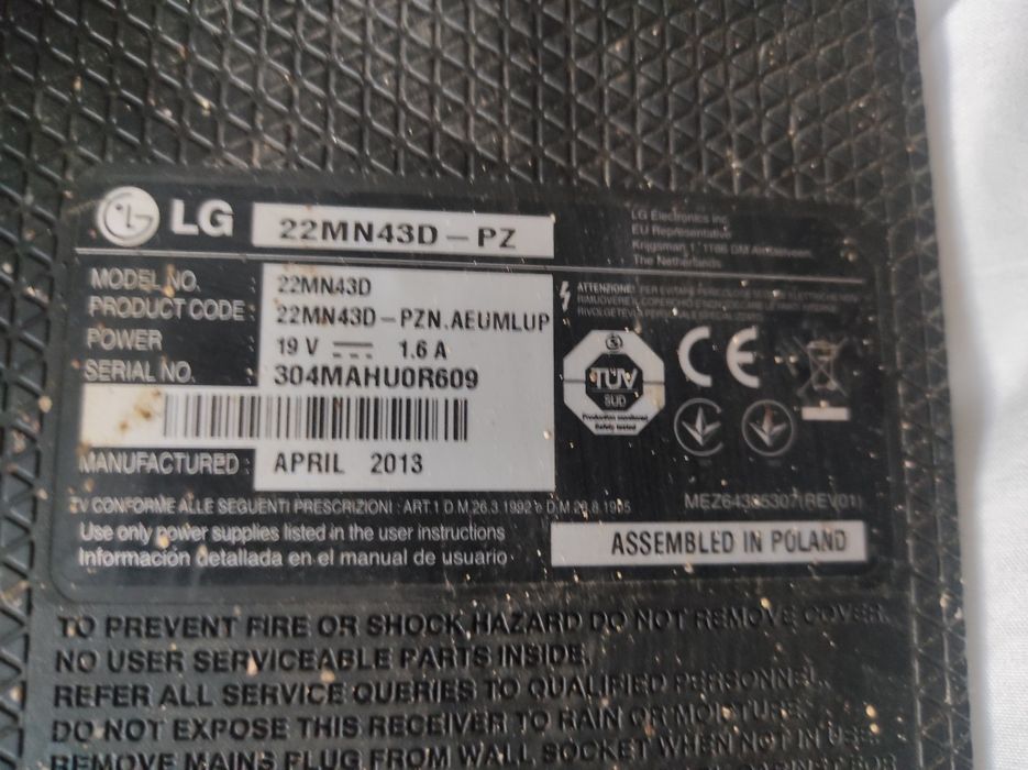 Telewizor LG 22cale do powieszenia full HD