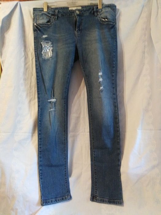 Джинсы женские голубые