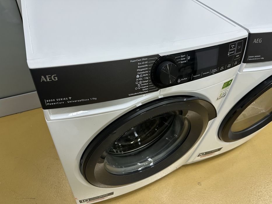 AEG pralka 9kg + AEG suszarka 8kg PomPa  zestaw NOWY