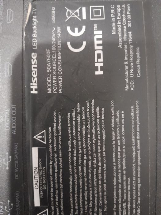 Fonte de alimentação RSAG7.820.9713 de TV Hisense 50A7500F