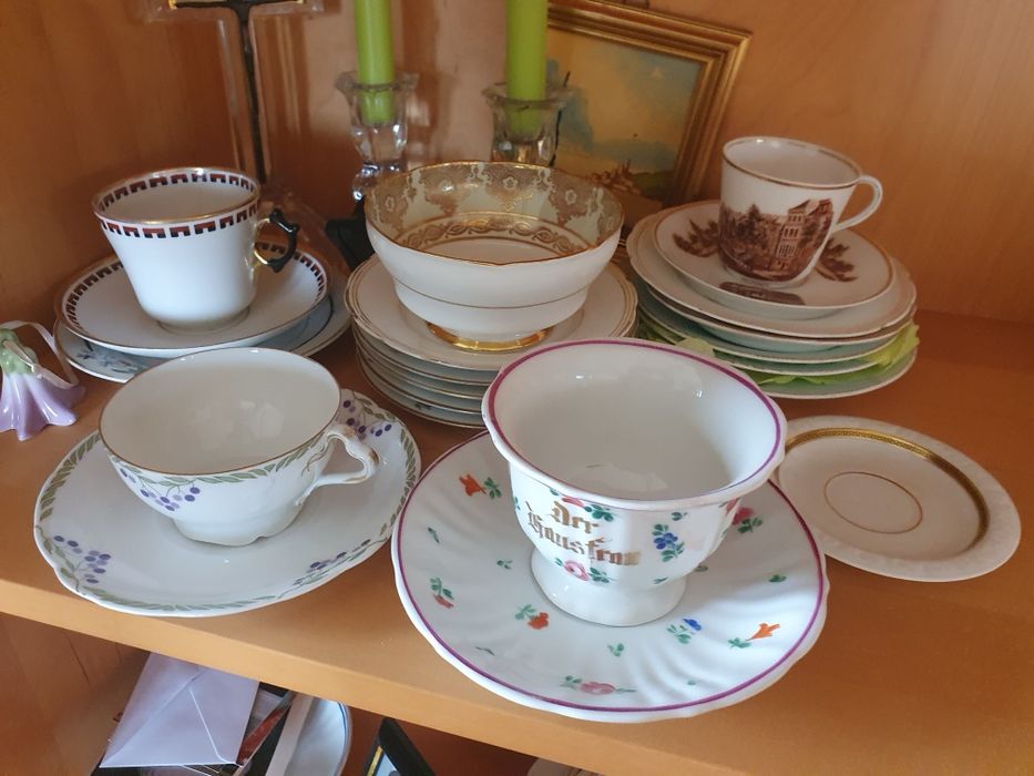 filiżanki spodeczki figurki Miśnia Ohme KPM Rosenthal TPM