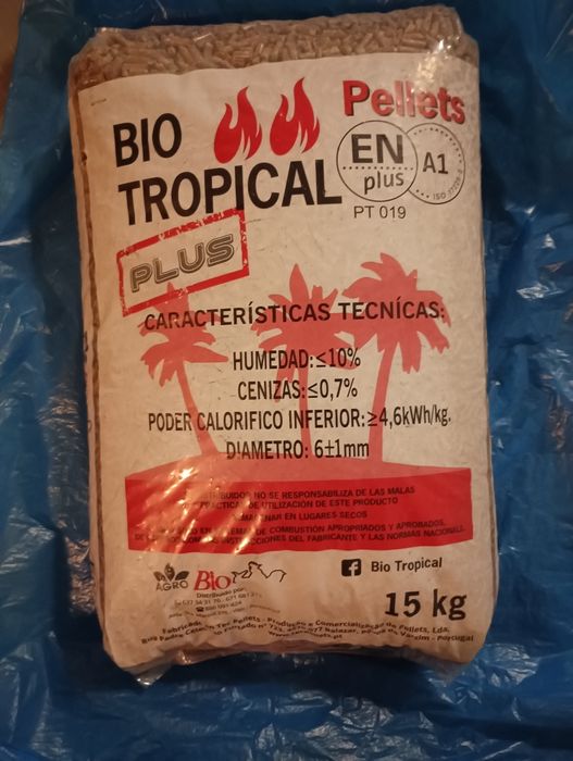 10 Sacos de pellets de 15 Kg