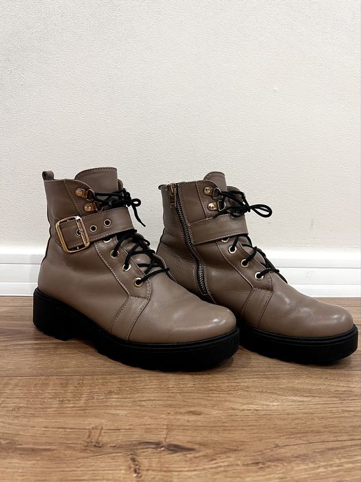 Жіночі шкіряні зимові ботинки