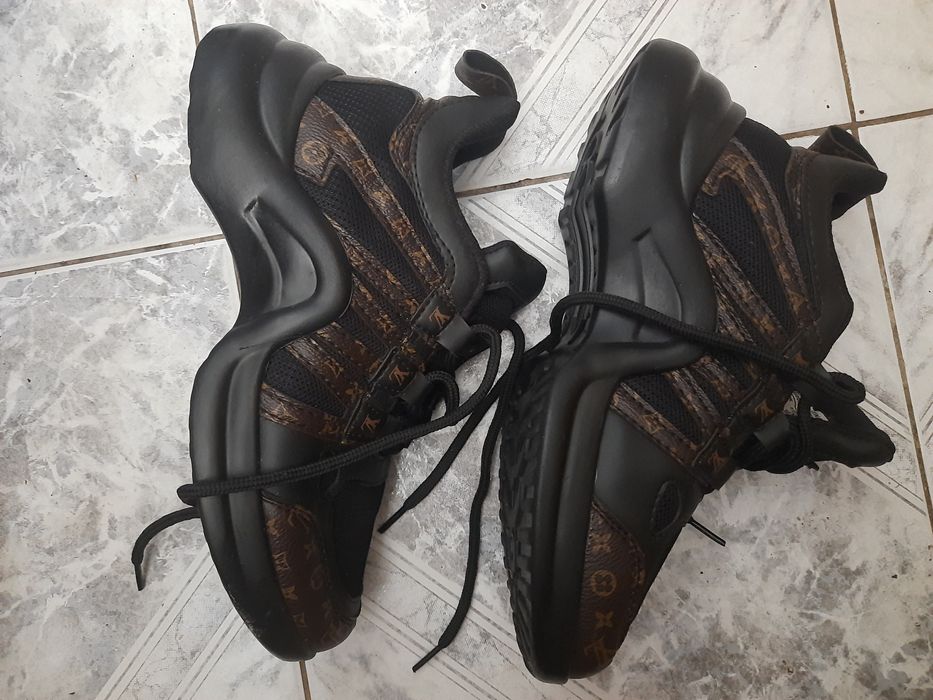 LV Sneakersy czarno brązowe podwyższane 37