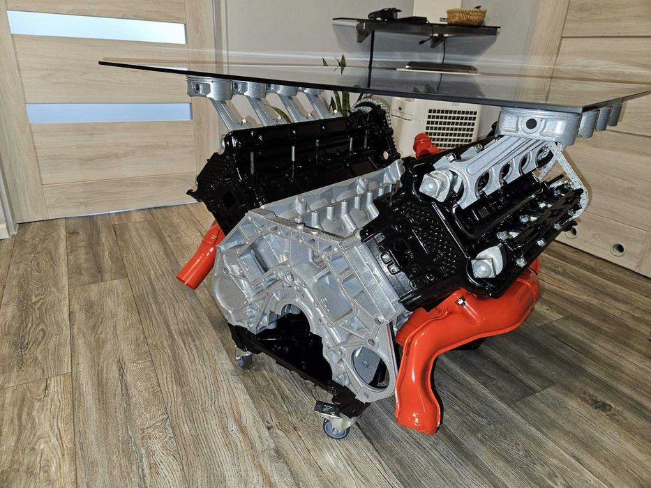 stolik z silnika v8 stół ława blat bmw blok