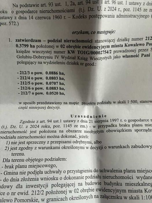 działka budowlana 886 m², Kowalewo Pomorskie z warunkami zabudowy - Widok 4