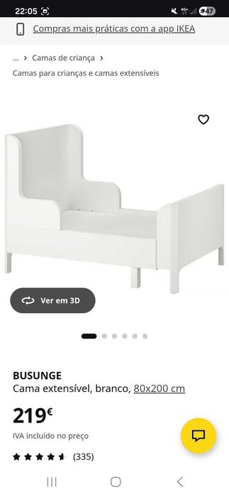 IKEA BUSUNGE cama extensível