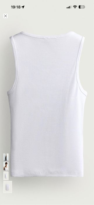 Базовая майка в рубчик zara